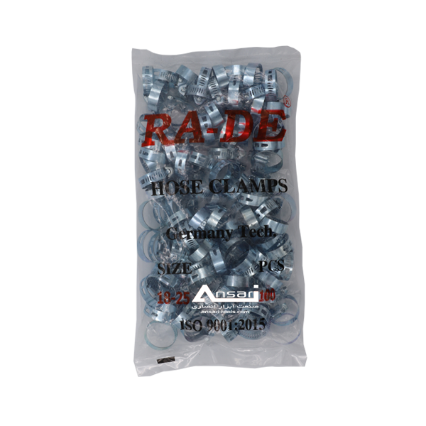 بست شیلنگ فلزی آب و پکیج راد 25-18 RA-DE