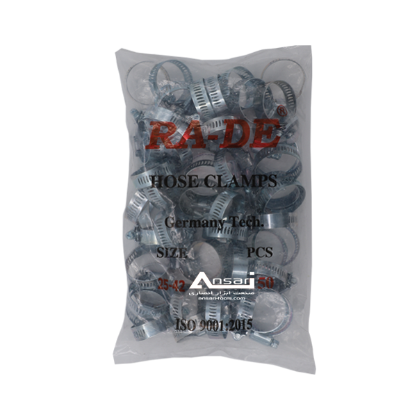 بست شیلنگ رادیاتور پیکان و پژو راد 42-25 RA-DE